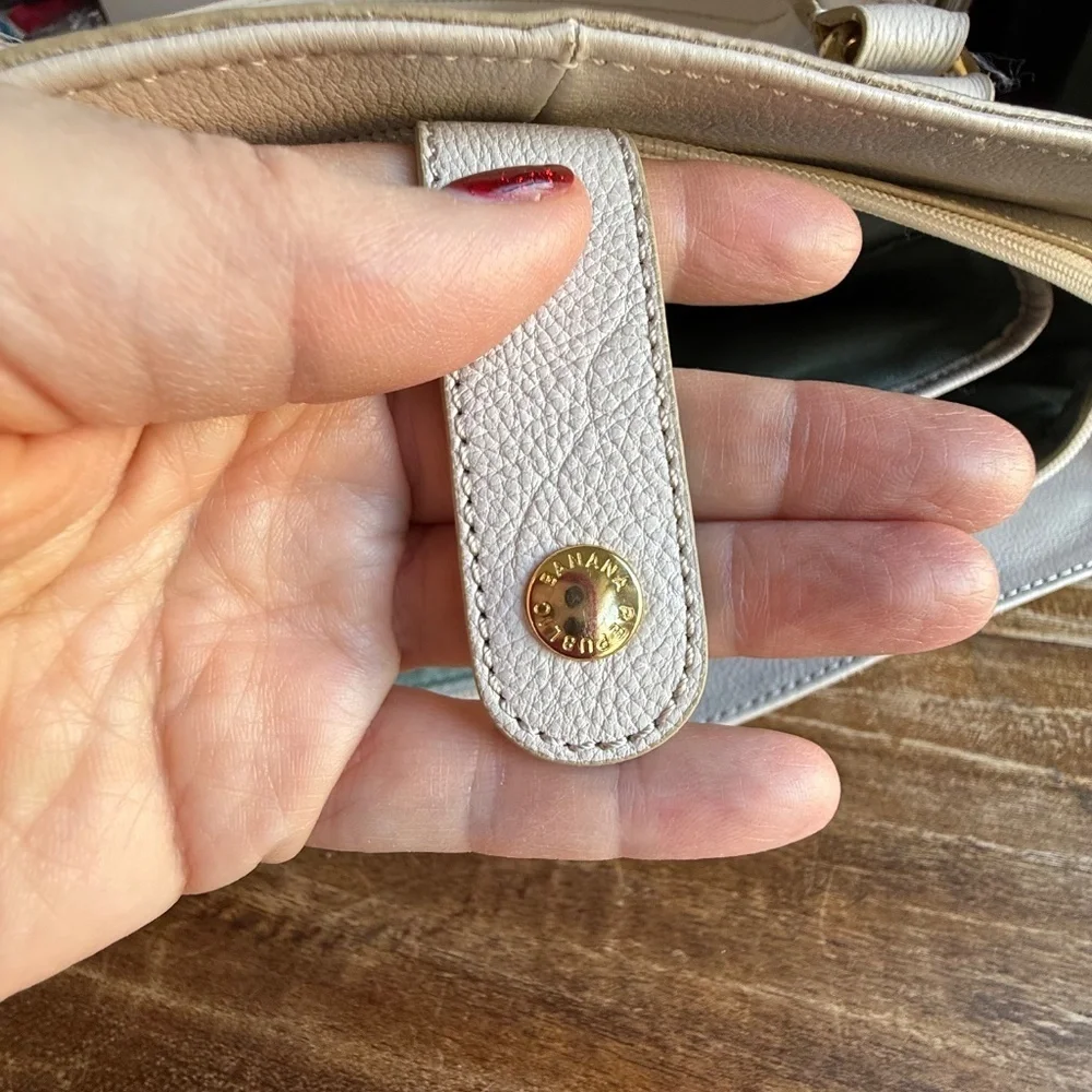 Banana Republic White Dianne Tote Leather